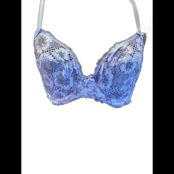 Adore Me Bra Periwinkle Blue Underwire Womens Lacy Sexy Lingerie - Picture 2 of 8